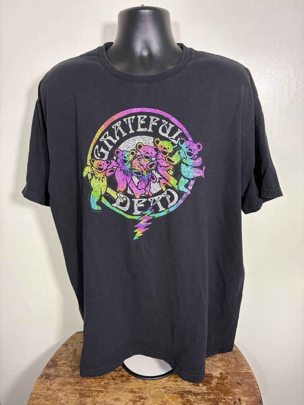 Grateful Dead Dancing Bears Black T-Shirt 2XL 2021